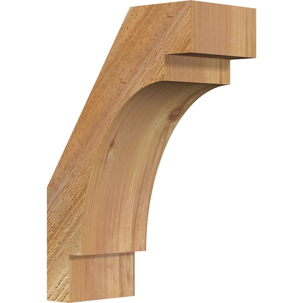Ekena Millwork 4"W x 8"D x 12"H Merced Rough Sawn Knee Brace, Western Red Cedar BRC04X08X12MRC00RWR - main